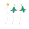 Cat Stick Feathers Accessories for Smart Interactive Cat Toy Funny Pet Game Electronic LED Light Toys Kitty Balls Pour toi Mon chat