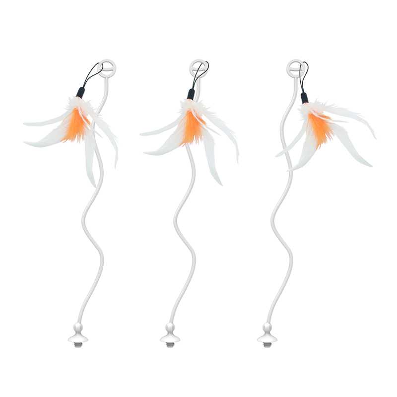 Cat Stick Feathers Accessories for Smart Interactive Cat Toy Funny Pet Game Electronic LED Light Toys Kitty Balls Pour toi Mon chat