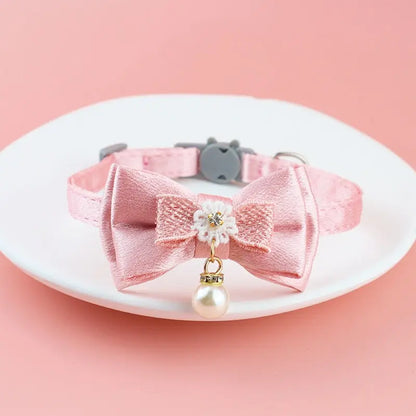 Collier avec gros nud papillon pour chat Pour toi Mon chat