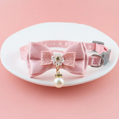 Collier avec gros nud papillon pour chat Pour toi Mon chat