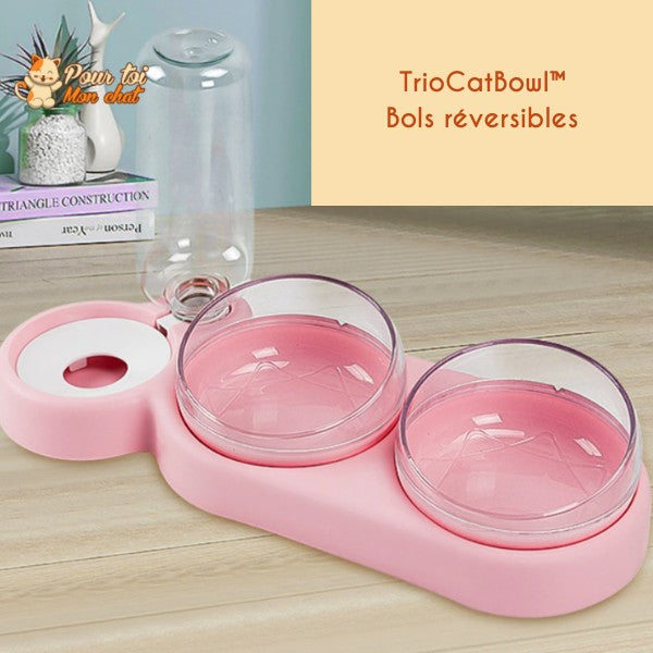 Distributeur de Croquettes et Eau pour Chat - TrioCatBowl™ - Pour toi Mon chat