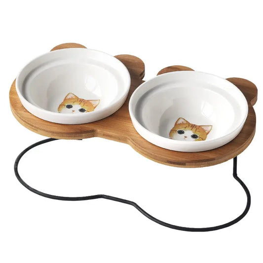 Bols d’alimentation et de boisson en céramique pour chats - MonChatBol™ - Pour toi Mon chat