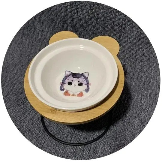 Bols d’alimentation et de boisson en céramique pour chats - MonChatBol™ - Pour toi Mon chat