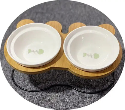 Bols d’alimentation et de boisson en céramique pour chats - MonChatBol™ - Pour toi Mon chat