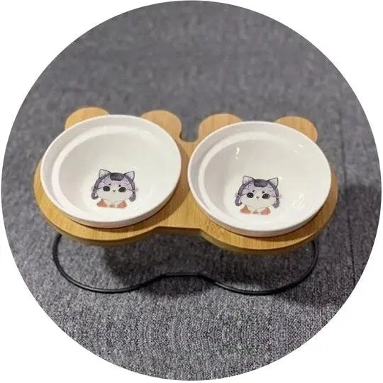 Bols d’alimentation et de boisson en céramique pour chats - MonChatBol™ - Pour toi Mon chat
