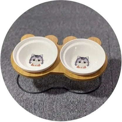 Bols d’alimentation et de boisson en céramique pour chats - MonChatBol™ - Pour toi Mon chat