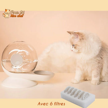 Fontaine à Eau Chat Sans Electricité - Escarg'eau™ - Pour toi Mon chat