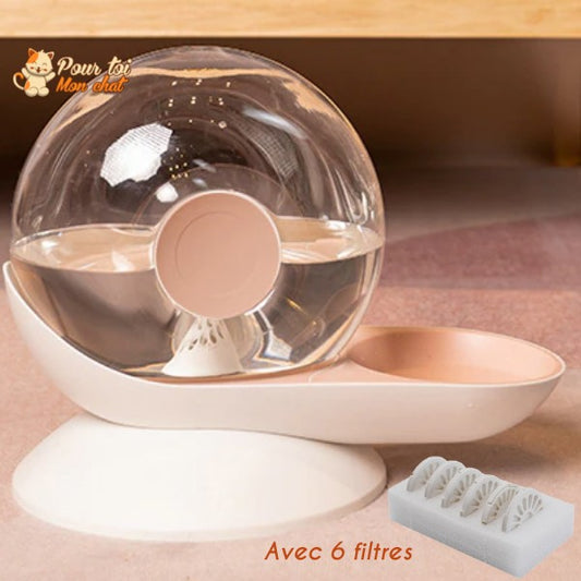 Fontaine à Eau Chat Sans Electricité - Escarg'eau™ - Pour toi Mon chat