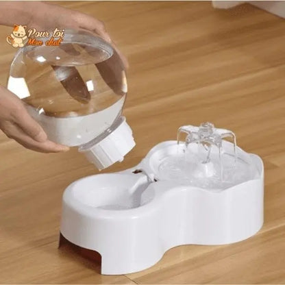 Fontaine pour chat avec pompe à eau silencieuse avec capteur de mouvement - Pour toi Mon chat