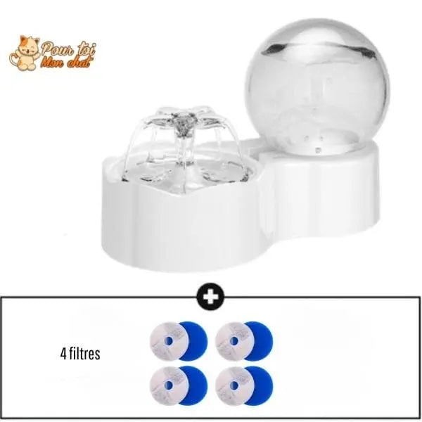 Fontaine pour chat avec pompe à eau silencieuse avec capteur de mouvement - Pour toi Mon chat