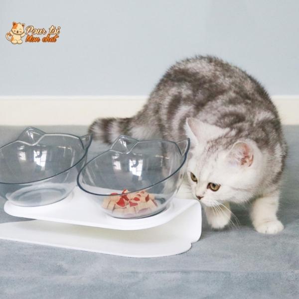 Gamelle Tête de Chat 2 en 1 - Cat'Twin'Bowl™ - Pour toi Mon chat