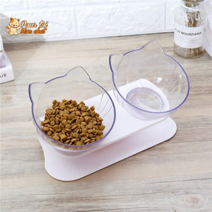 Gamelle Tête de Chat 2 en 1 - Cat'Twin'Bowl™ - Pour toi Mon chat