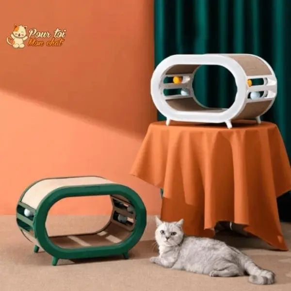 Griffoir ludique, design et spacieux pour chats - Pour toi Mon chat