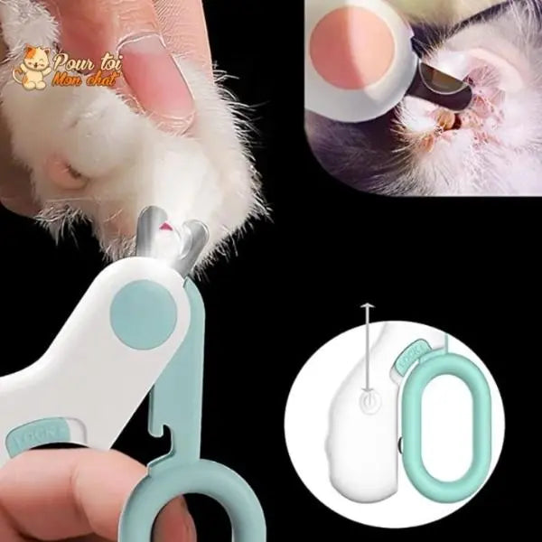 Coupe ongles sécurisé à LED - chat - chien - lapin - GriffouNet’™ - Pour toi Mon chat