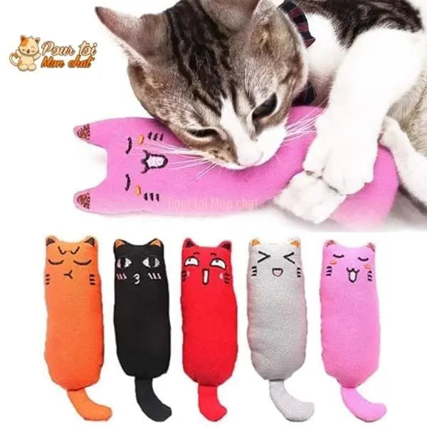 Jouet en peluche pouvant être garni d’herbe à chat - MonDoudouChat™ - Pour toi Mon chat