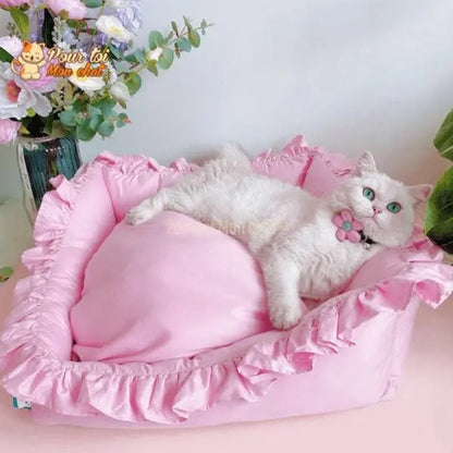 LIT COUSSIN DE PRINCESSE MIGNON EN DENTELLES POUR CHAT – Chat’dentelles™ - Pour toi Mon chat