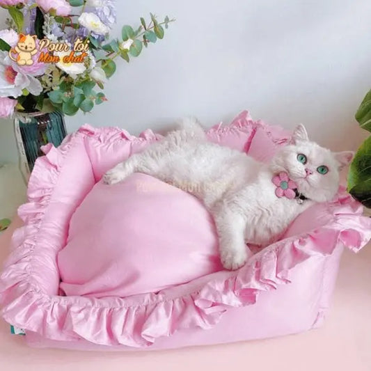 LIT COUSSIN DE PRINCESSE MIGNON EN DENTELLES POUR CHAT – Chat’dentelles™ - Pour toi Mon chat