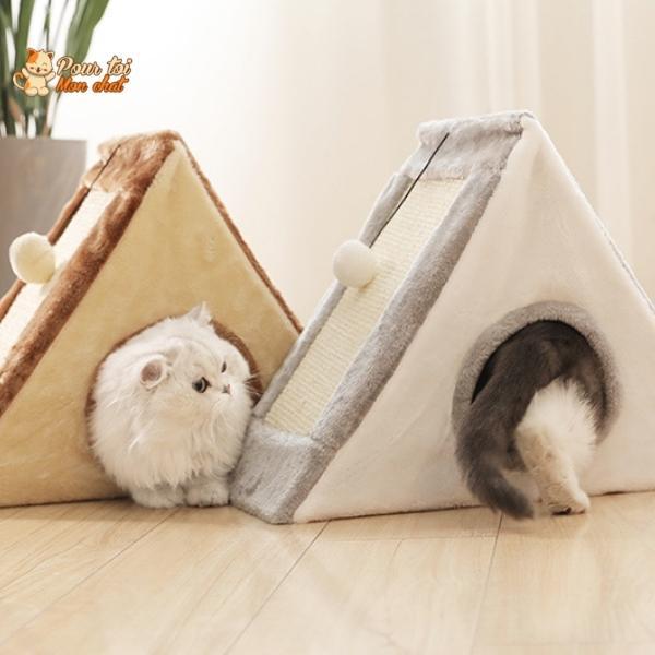 Niche pour Chat avec Grattoir - Crazybed™ - Pour toi Mon chat