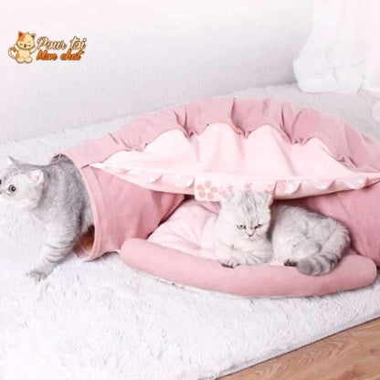 Tunnel de Jeu avec Coussin pour Chat - CoussiCat™ - Pour toi Mon chat