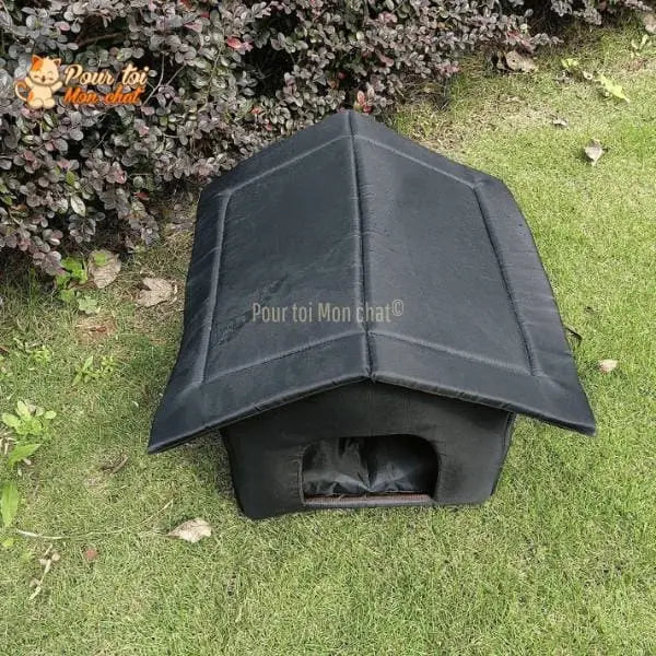 Niche Pour Chat D'Extérieur Isolée Hiver - 36x36x36 Cm - Surélevée, Imperméable - Pour Chats Errants Ou De Jardin