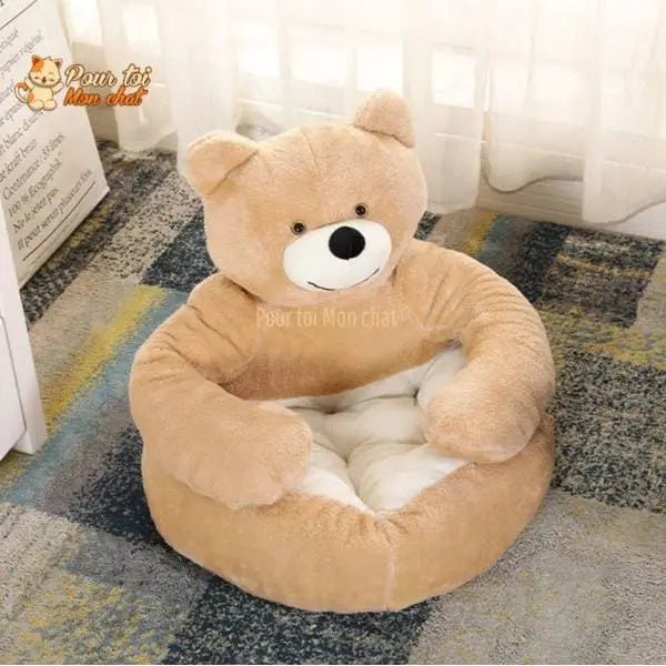 NICHE EN PELUCHE OURSON POUR CHAT - OURSàCHAT™ - Pour toi Mon chat