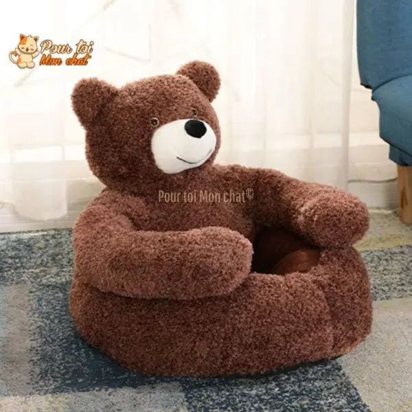 NICHE EN PELUCHE OURSON POUR CHAT - OURSàCHAT™ - Pour toi Mon chat