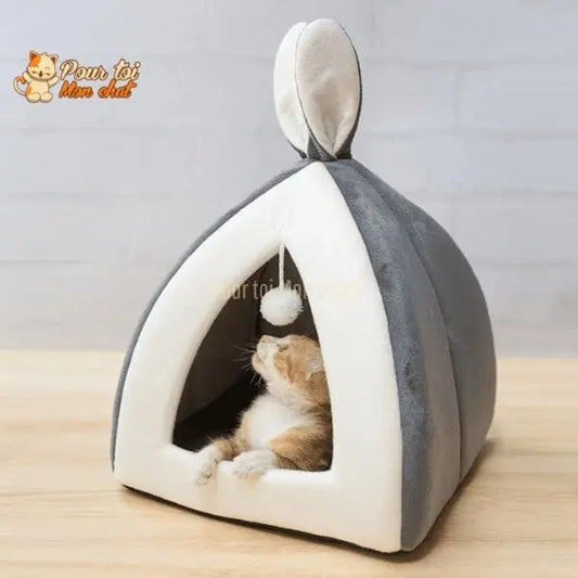 NICHE ORIGINALE À OREILLES DE LAPIN POUR CHAT – Oreill’Chat™ - Pour toi Mon chat