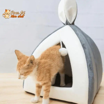 NICHE ORIGINALE À OREILLES DE LAPIN POUR CHAT – Oreill’Chat™ - Pour toi Mon chat