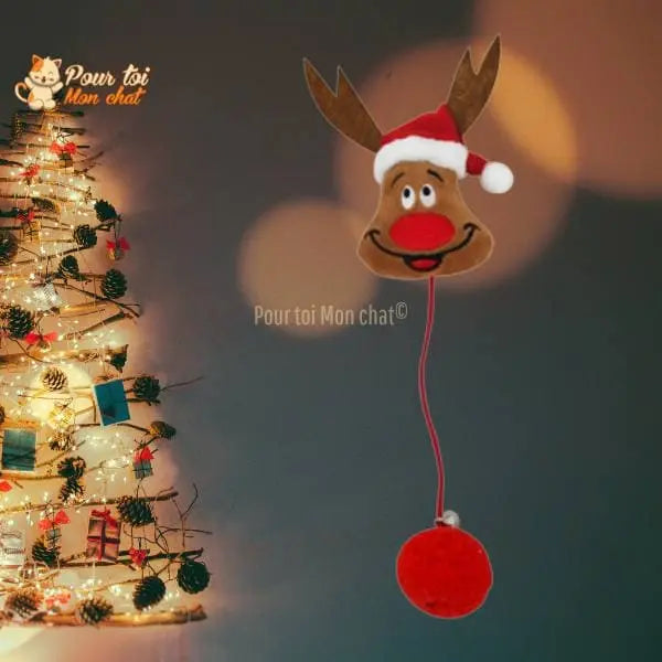 Noël Jouets en Peluche, fourrure, boule, cloche, poupées - Pour Chat - PomponNoëlChat™ - Pour toi Mon chat