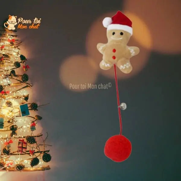 Noël Jouets en Peluche, fourrure, boule, cloche, poupées - Pour Chat - PomponNoëlChat™ - Pour toi Mon chat
