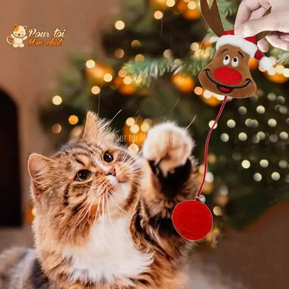 Noël Jouets en Peluche, fourrure, boule, cloche, poupées - Pour Chat - PomponNoëlChat™ - Pour toi Mon chat