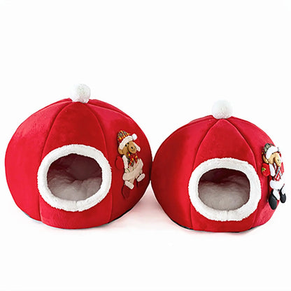 Noël Lit et Coussins en forme de Renne, Citrouille, Botte et Sapin de Noël - pour Chat - NOËLdeCHAT™ - Pour toi Mon chat