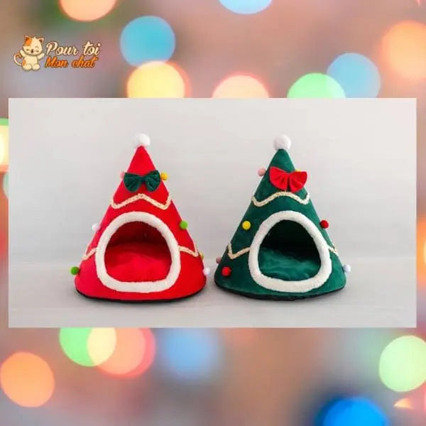 Noël Sapin de Noël Or et Argent - Pour Chat - SapinVelours™ - Pour toi Mon chat