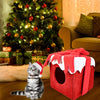 Noël cabane Lit pour Chat et Chien, fermée, doux et confortable - NoëlChatCadeau™ - Pour toi Mon chat