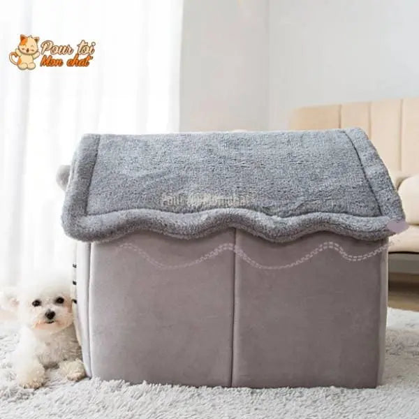 PETITE MAISON EN PELUCHE POUR CHAT – TOITpourCHAT™ - Pour toi Mon chat