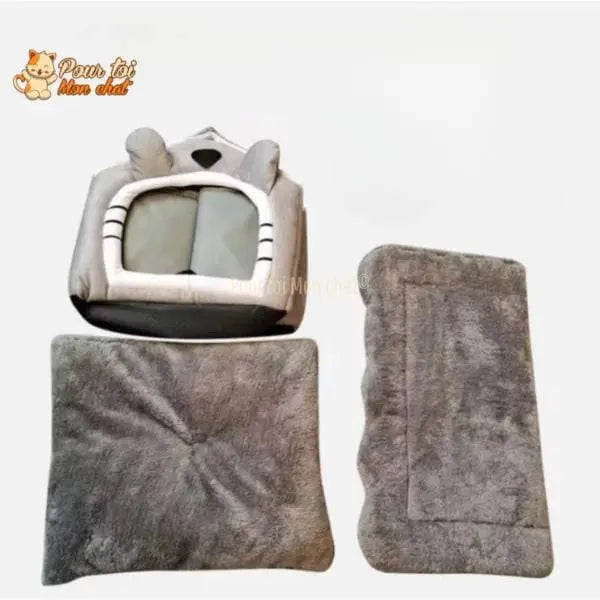 PETITE MAISON EN PELUCHE POUR CHAT – TOITpourCHAT™ - Pour toi Mon chat