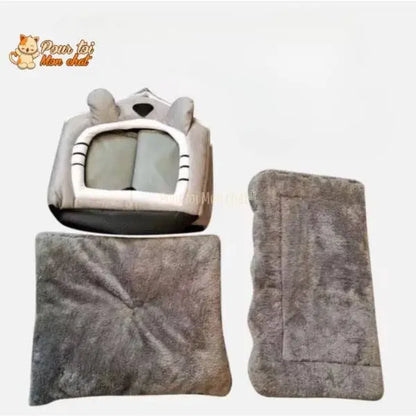 PETITE MAISON EN PELUCHE POUR CHAT – TOITpourCHAT™ - Pour toi Mon chat