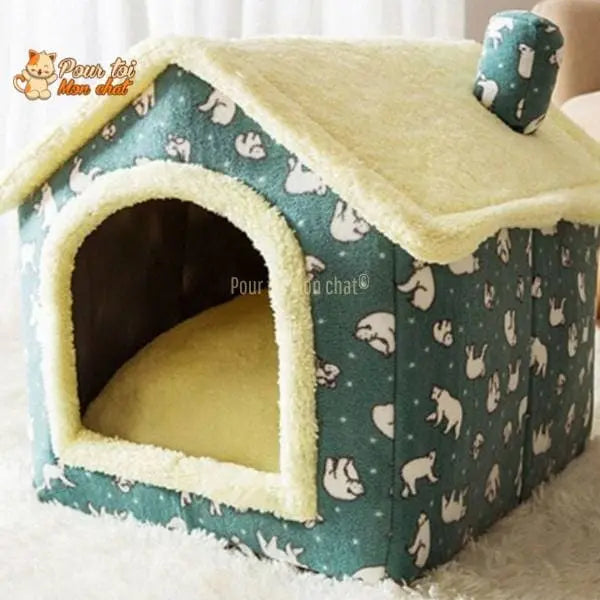 PETITE MAISON EN PELUCHE POUR CHAT – TOITpourCHAT™ - Pour toi Mon chat