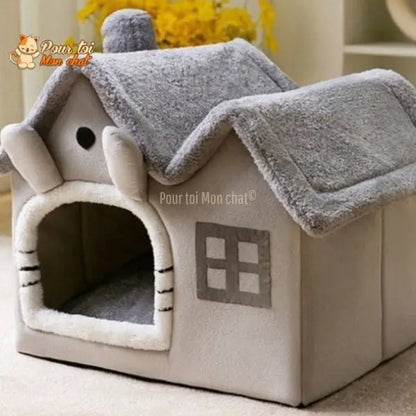 PETITE MAISON EN PELUCHE POUR CHAT – TOITpourCHAT™ - Pour toi Mon chat