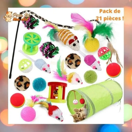 Pack de jouets divers et rigolos pour chat - TousmesJouets4Cat™ - Pour toi Mon chat