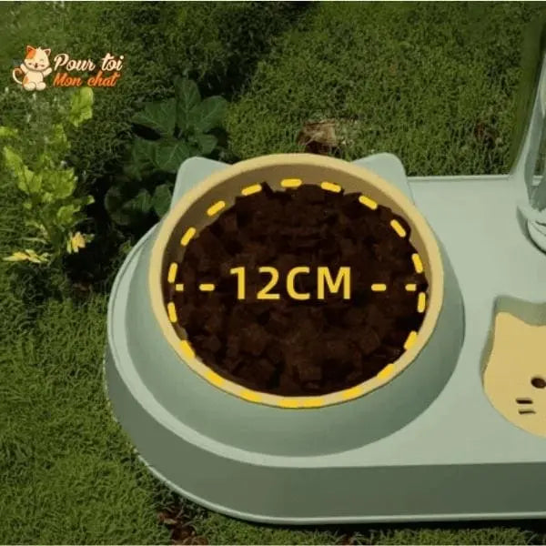 Fontaine à eau et bols à croquettes et friandises pour chat - Perfect Trio - Pour toi Mon chat