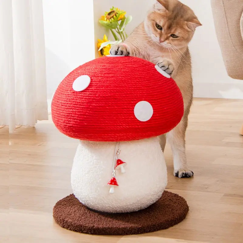 Planche à gratter en Sisal en forme de champignon pour chat Pour toi Mon chat