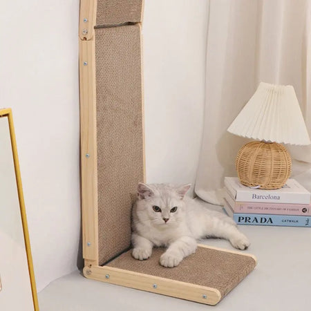 Planche à gratter verticale en bois massif pour chats Pour toi Mon chat