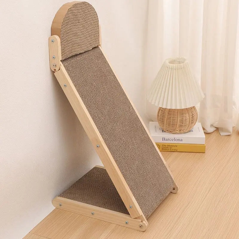 Planche à gratter verticale en bois massif pour chats Pour toi Mon chat