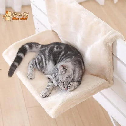 Lit doux pour fenêtre, pied de lit et radiateur - Pour chat - Poz’Hamac™ - Pour toi Mon chat