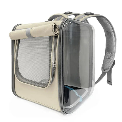 Sac à dos carré de transport spacieux pour chat Pour toi Mon chat