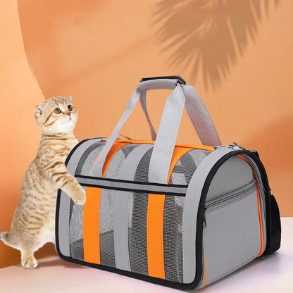 Sac à dos de transport pliable en tissu oxford pour chat Pour toi Mon chat