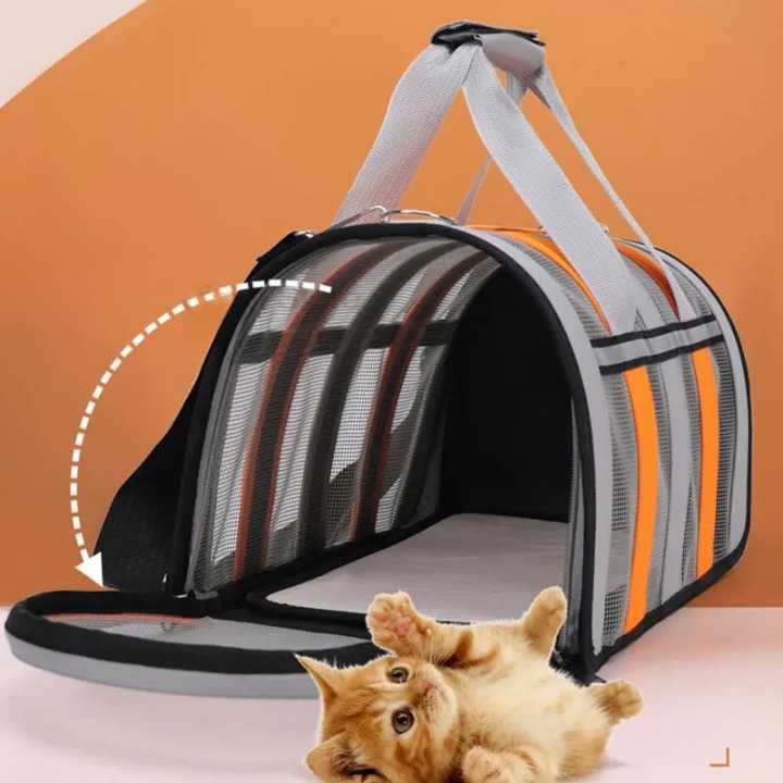 Sac à dos de transport pliable en tissu oxford pour chat Pour toi Mon chat