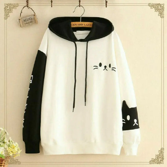 Sweat à capuche à motif de patte de chat pour femme Pour toi Mon chat