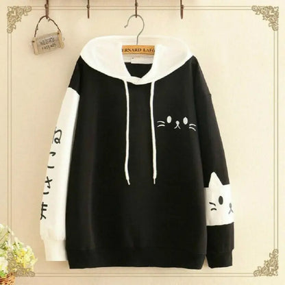 Sweat à capuche à motif de patte de chat pour femme Pour toi Mon chat